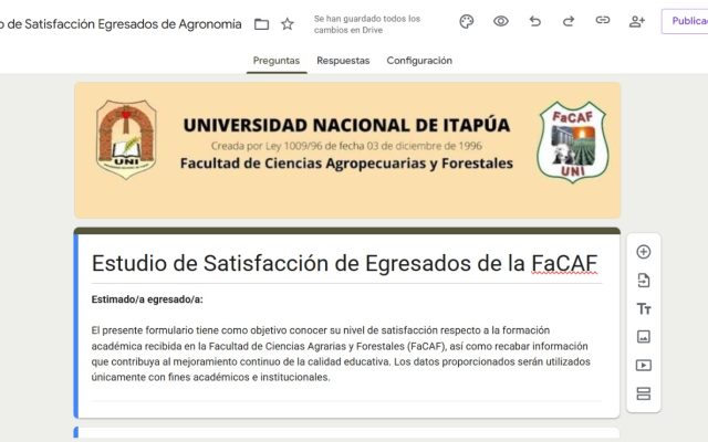 encuesta de satisfacción egresados